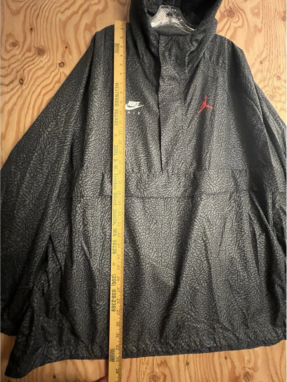Nike Air Jordan 1988 Wings Anorak Jacket Mens 2XL Cement 1/2 Zip AJ0428-021